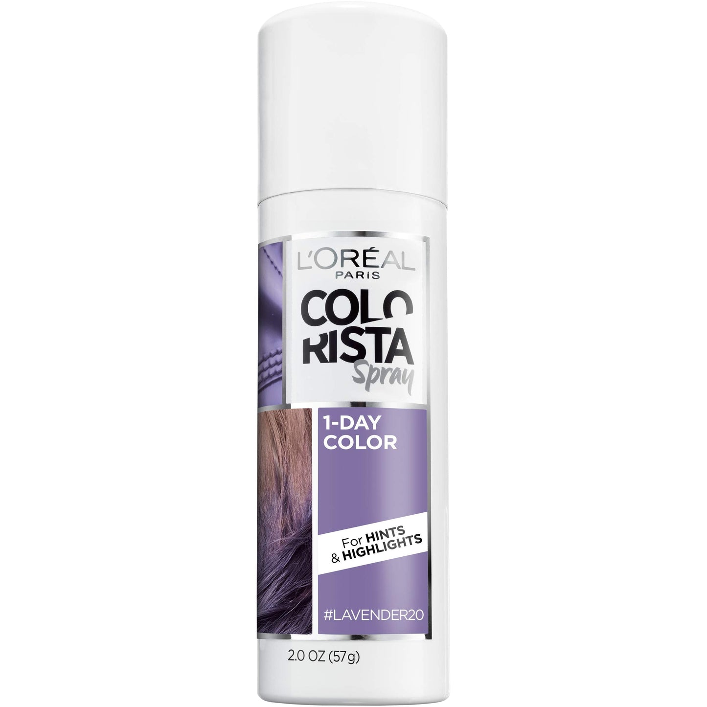 L'Oreal Paris Colorista 1-Day Temporary Hair Color Spray, Pastel Lavender, 2 Ounces