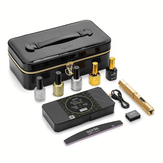 Apres Gel-X Nail Professional Starter Kit, 14 Sizes 00-9 w/ Half Sizes Included, Soft Gel Nail Tips Extension Kit, 2025 Edition (Sculpted Coffin Long)