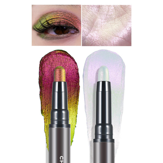 CHARMACY Multichrome 2 in 1 Cream Eyeshadow Stick, Waterproof Eye Brightener Highlighter Stick Makeup, High Pigmented, Smudge-Proof, Vegan & Cruelty-Free (#903)
