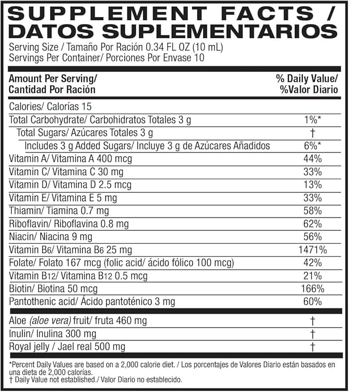 Ceresmart Tiaminal Plus Multivitamin for Women and Men – 10 x Single Serving Vials Liquid Multivitamins Dietary Supplement – Energy Boost Vitamin Supplements with Aloe Vera, Royal Jelly