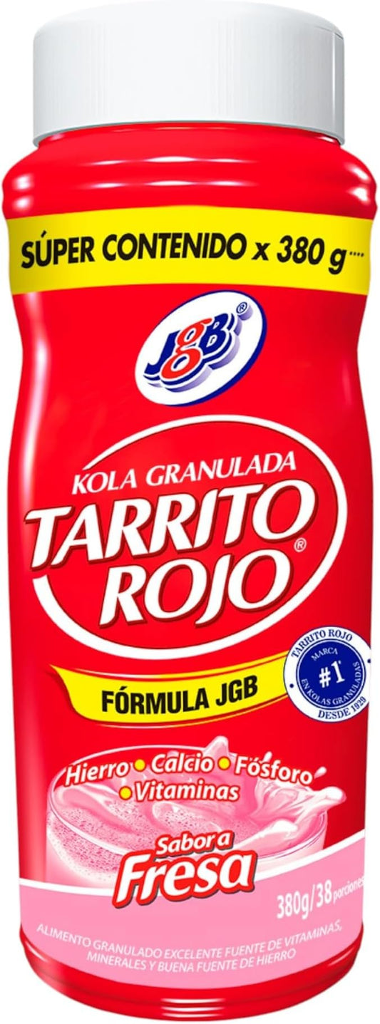 Kola Granulada - Tarrito Rojo de 380 gramos - Suplemento Multivitamínico Sabor Fresa - para mejorar el bienestar y la nutrición de tu Cuerpo - Despensa Colombiana