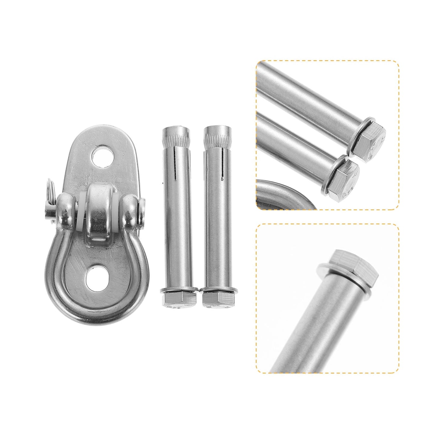 KAJNBN 1Set Heavy Duty Hammock Fitting Hanging Hook 7.8X6CM for Indoor Fitness Equipment