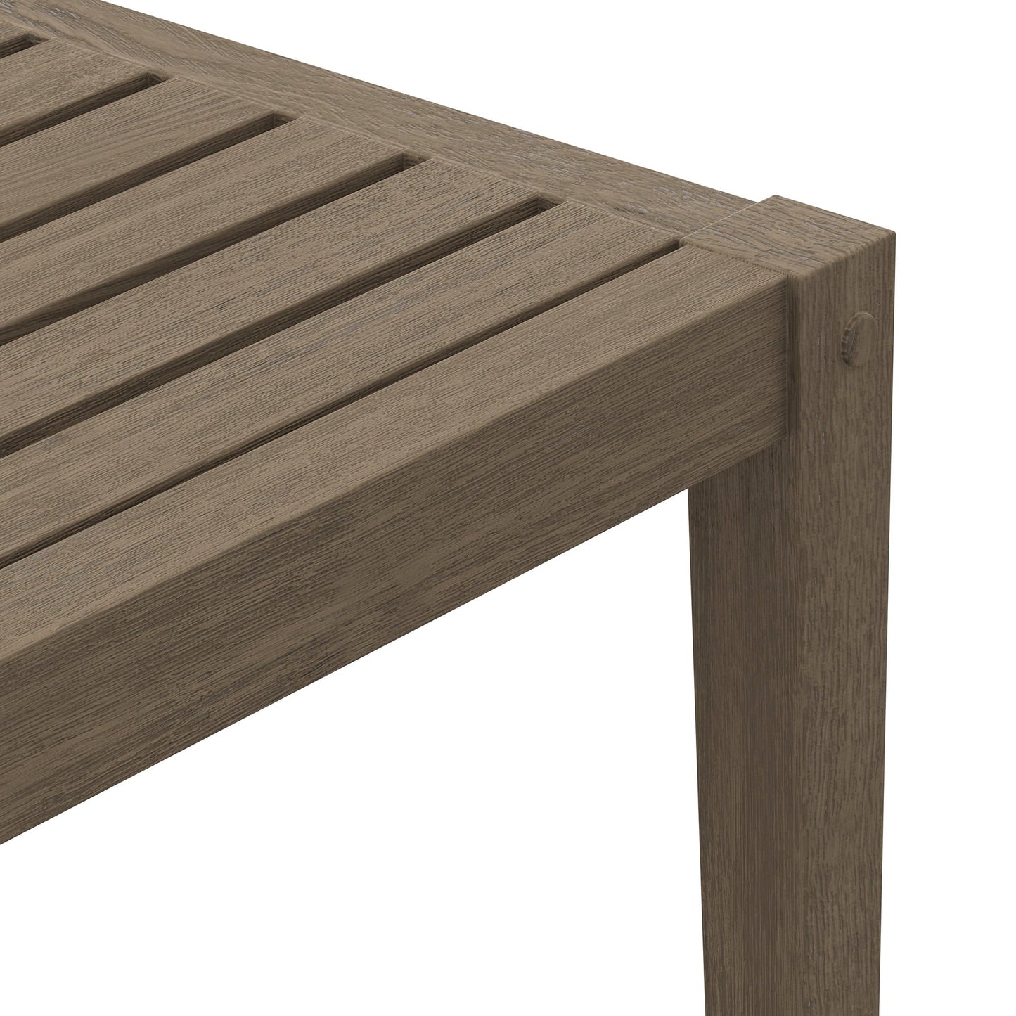 Coffee Side Table, Gray, Teak Wood, Outdoor Patio Balcony Cafe Bistro Garden Hospitality Restaurant, Modern Contemporary, HB37898