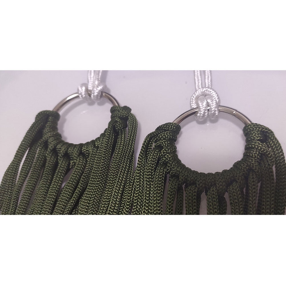 CIMAXIC 1Set Portable Hammock in Green Polyester and Nylon for Outdoor Camping 90.55x31.5x0.22in