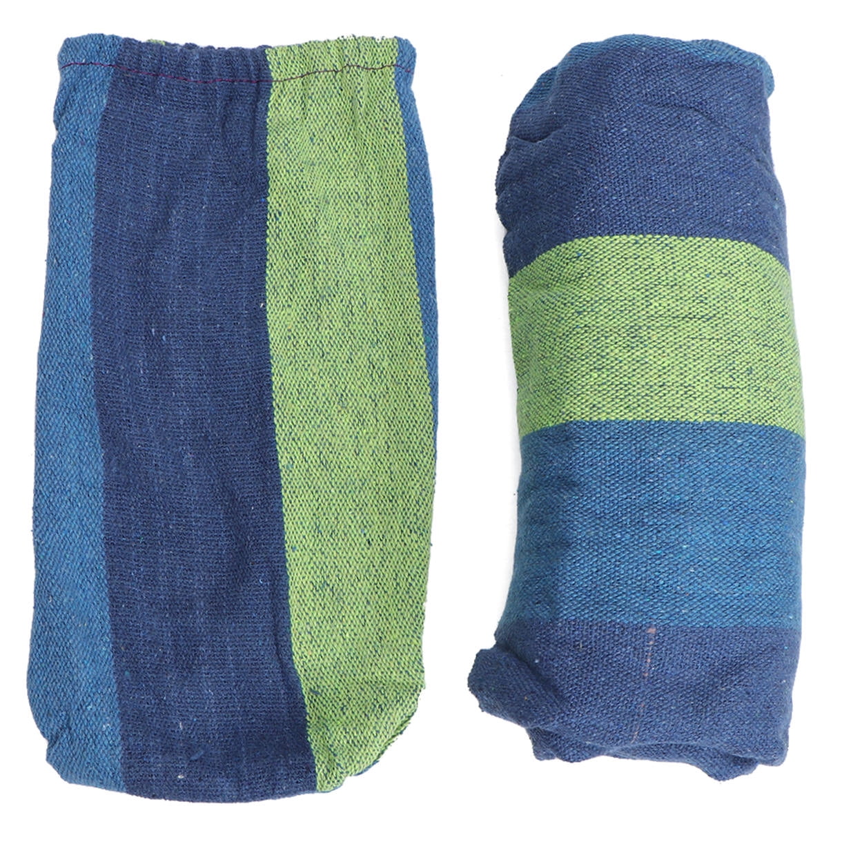 COOPHYA 1Set Blue Striped Canvas Hammock for Sleeping and Relaxation in Outdoor Activities 11.8x31.5x0.4in