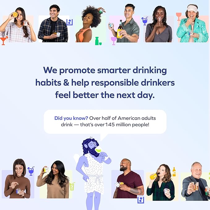 Cheers Relief | Next Morning Aid with Ginger + White Willow Bark | Feel Better After Drinking | 12 Doses | Ginger, White Willow Bark, L-Theanine, Caffeine