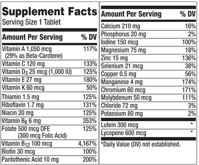 Centrum Silver Men 50 Plus Vitamins, Multivitamin Supplement, 200 Tablet (Pack of 1)