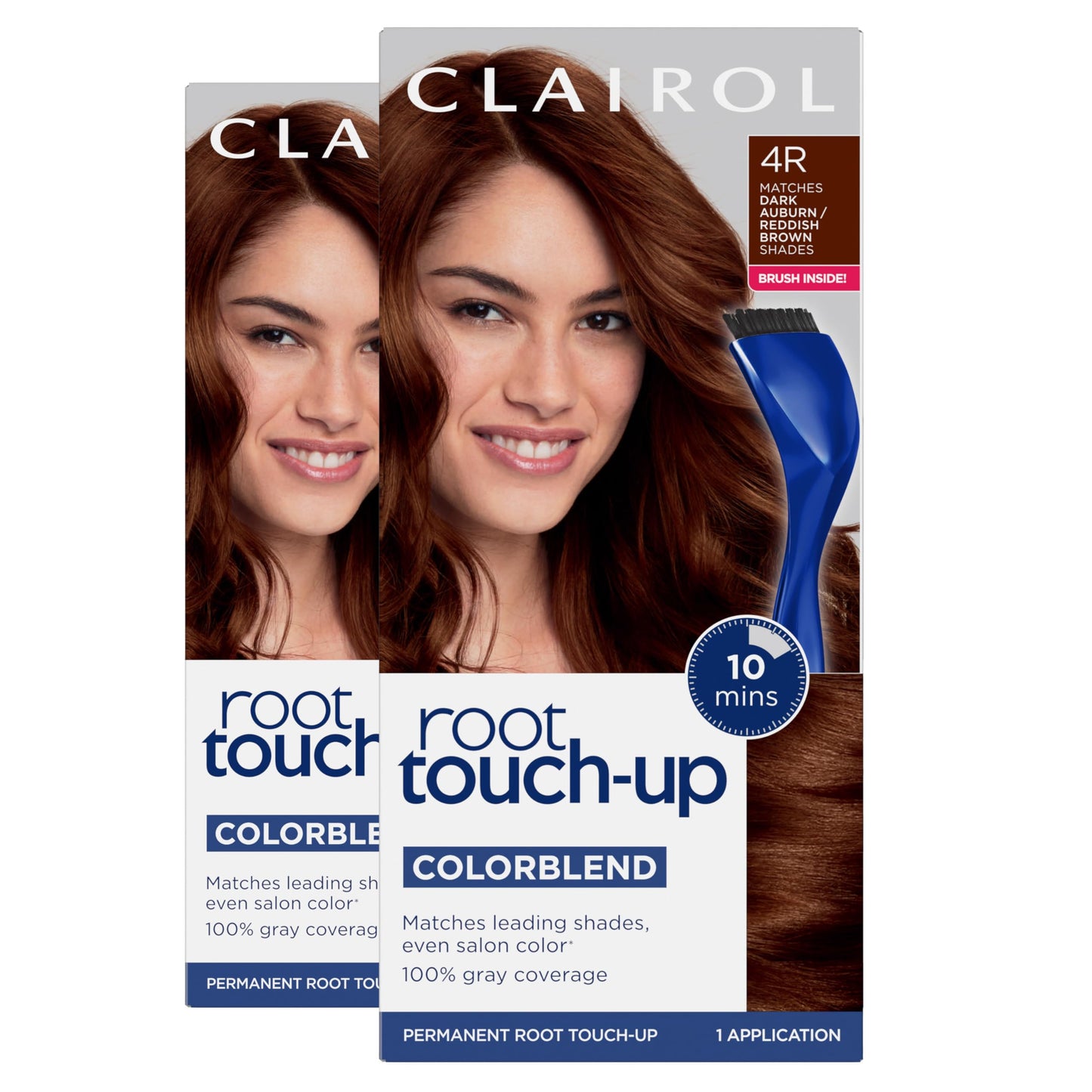 Clairol Root Touch-Up by Nice'n Easy Permanent Hair Dye, 4R Dark Auburn/Reddish Brown Hair Color, 2 Count