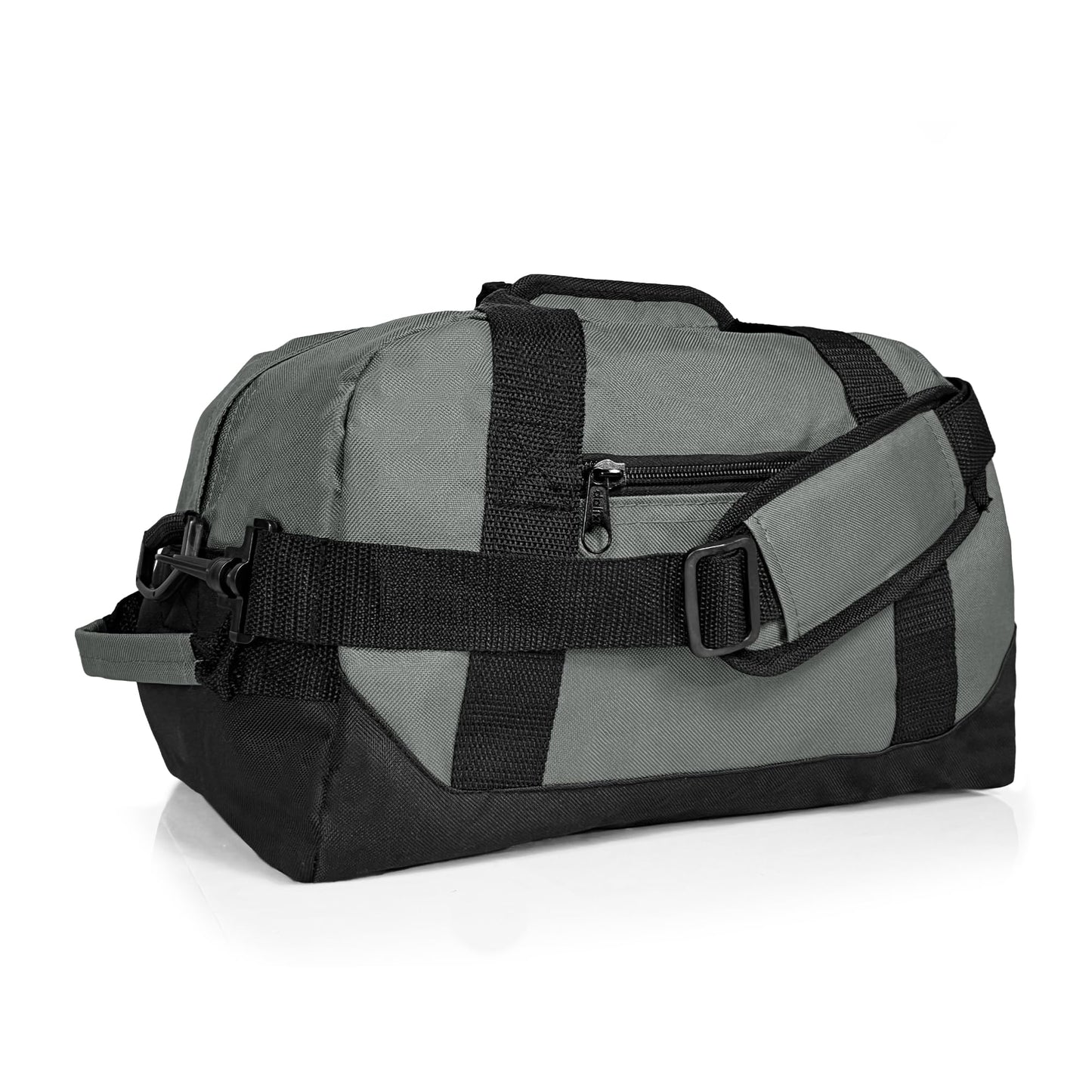 Dalix 14" Small Duffle Bag Two Toned Gym Travel Bag in Gray