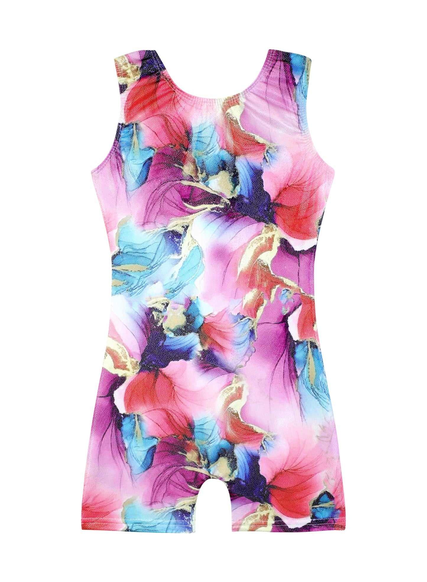 HOZIY Toddler Leotards for Girls Gymnastics Size 5-6 Years Old Kids Leo Biketard Tumbling Outfits Sparkle Purple Red Gold Floral Flower Marble Print