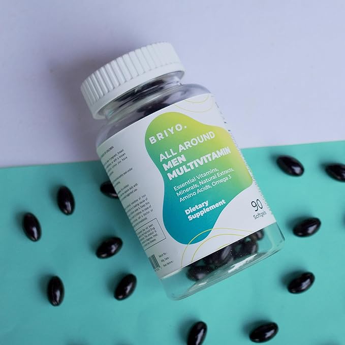 Briyo All Around Men - 38 nutrients (Essential Vitamins, Minerals, Natural extracts, Amino acids) - 90 Capsules