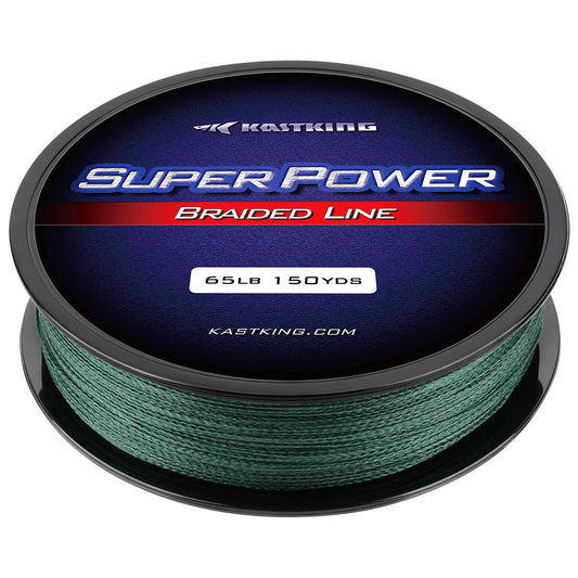 KastKing Superpower Braided Fishing Line, Moss Green, 8LB, 150 Yds