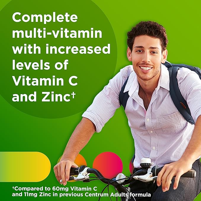 Centrum Adult Multivitamin/Multimineral Supplement with Antioxidants, Zinc, Vitamin D3 and B Vitamins, Gluten Free, Non-GMO Ingredients - 200 Count (Pack of 2)