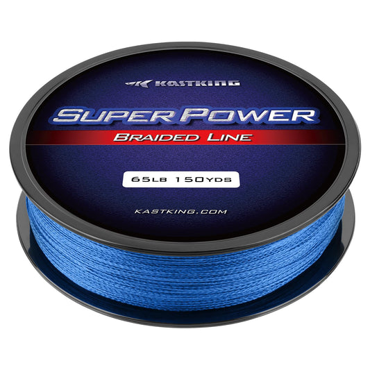 KastKing Superpower Braided Fishing Line, Ocean Blue, 80LB, 150 Yds