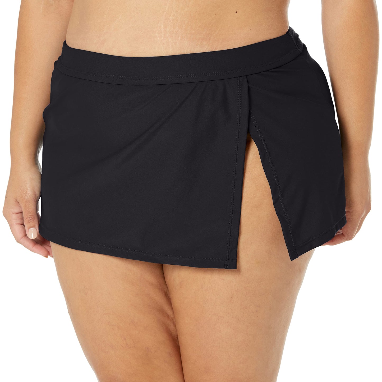 Catalina Women's Standard Skirted Bikini Swim Bottom Swimsuit, Black, Extra Large