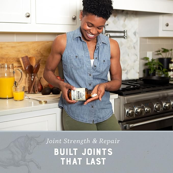 HEART & SOIL – 3000mg Joint Support Supplement with Grass-Fed Bone Marrow & Bovine Tracheal Cartilage for Mobility & Immune Function – Non-GMO, Allergen-Free - 180 Capsules