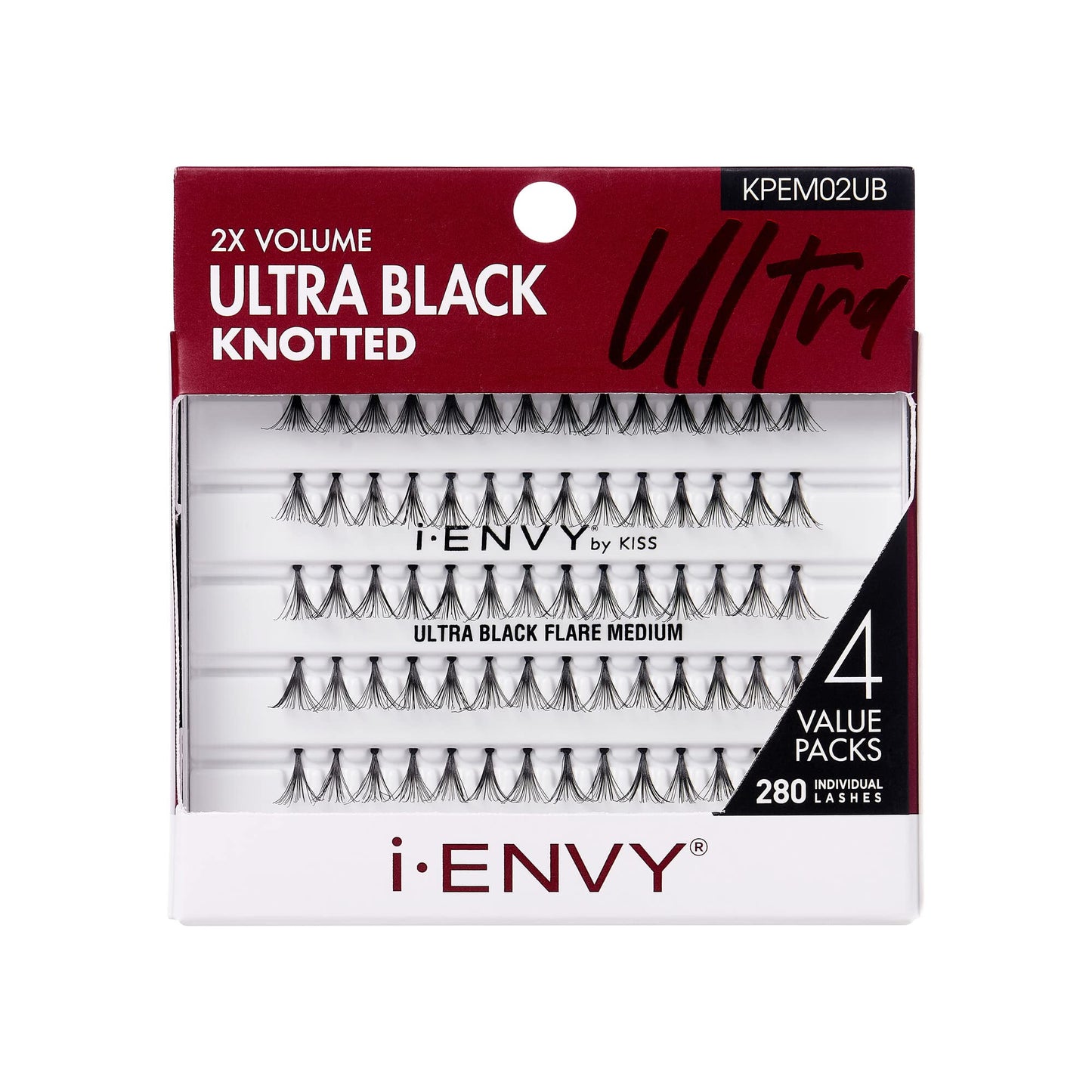 Kiss I Envy Ultra Lashes Medium, Black, 1 Count