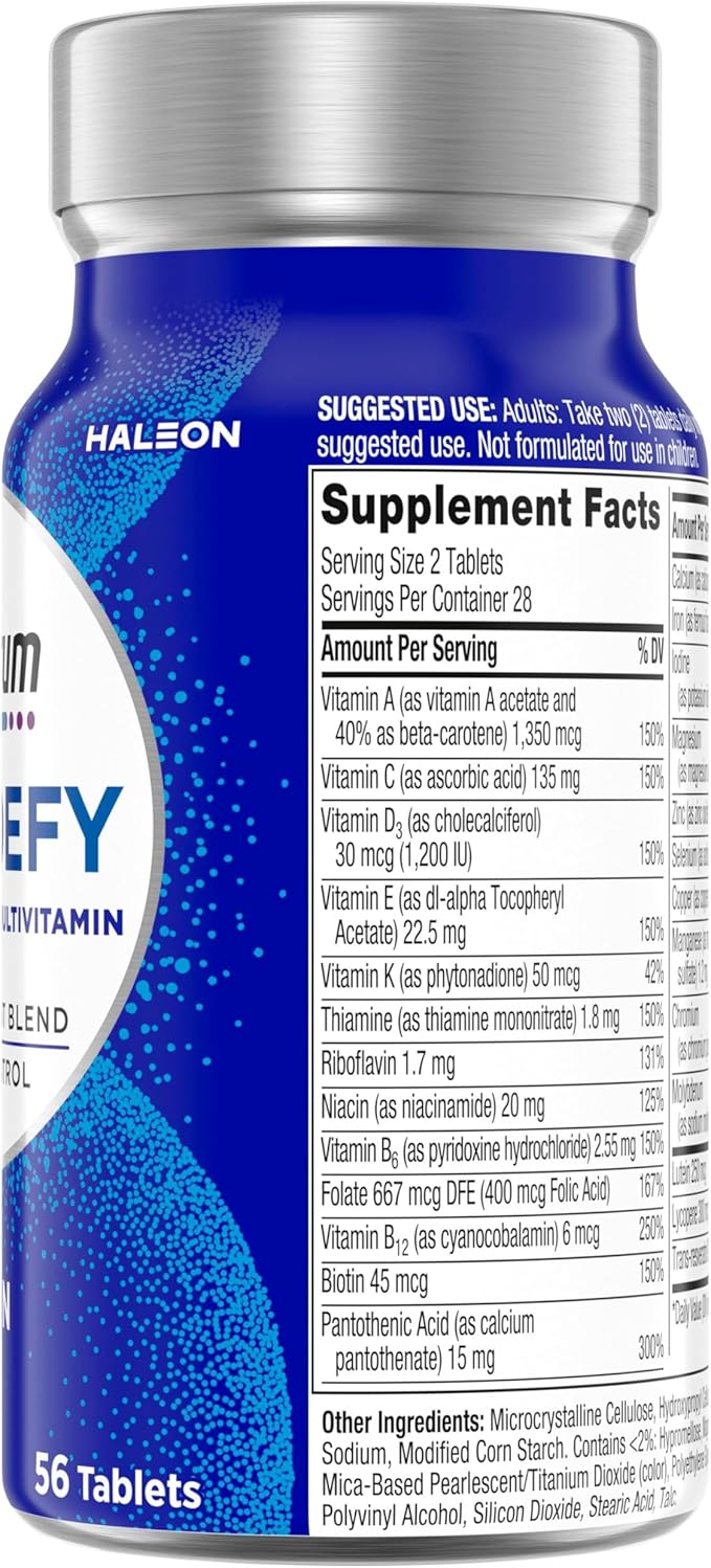 Centrum Age Defy for Men, All-in-1 High Potency Multivitamin + Healthy Aging Supplement, Multivitamin Blend with Resveratrol, and Niacin for NAD+ Level Support, Aluminium Bottle, 56 Tablets