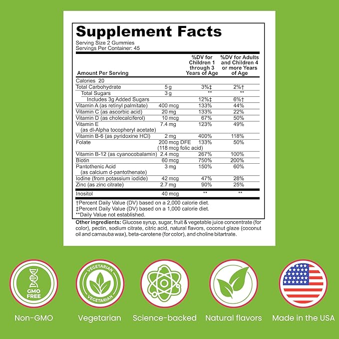 Kids Multivitamin Gummies - Bear-Shaped Kids Vitamin Gummies for Immune Support and Growth - Non-GMO, Vegetarian Daily Gummies - Exciting Flavors - Multivitamins for Kids - 45 Servings