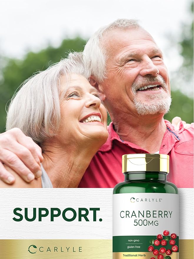Carlyle Cranberry Pills | 500mg | 100 Caplets | Non-GMO, Gluten Free Supplement for Women & Men