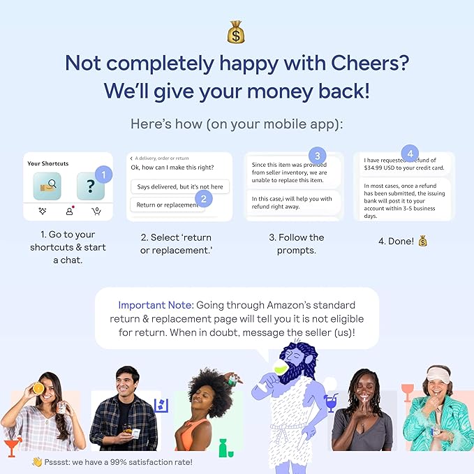 Cheers Relief | Next Morning Aid with Ginger + White Willow Bark | Feel Better After Drinking | 24 Doses | Ginger, White Willow Bark, L-Theanine, Caffeine