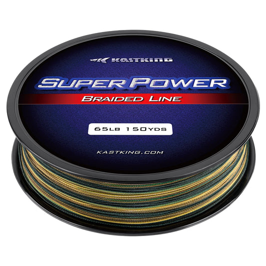 KastKing Superpower Braided Fishing Line, Camo, 8LB, 150 Yds