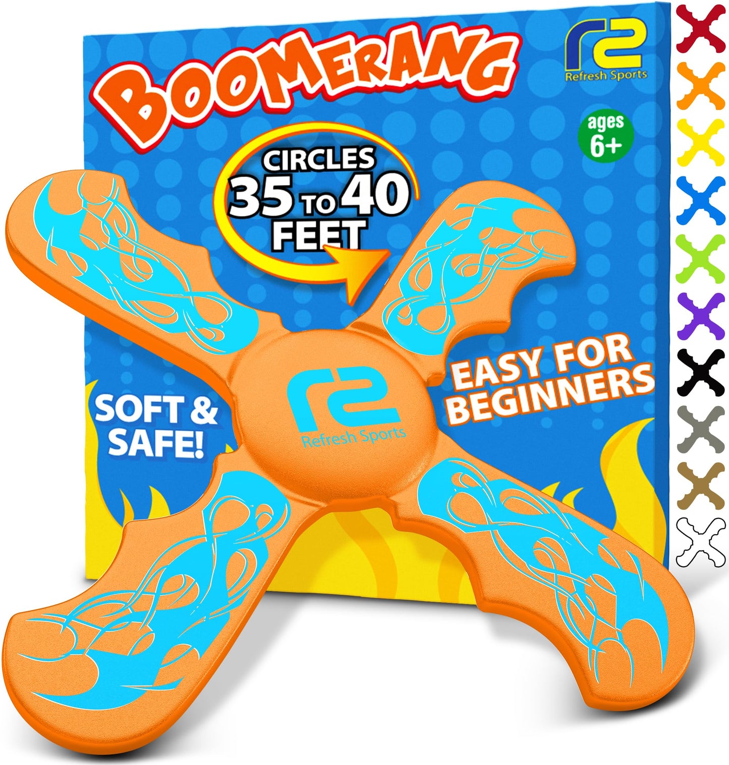 Boomerang for Kids - Best Gifts for Boys & Girls Gift Ideas - Kid Stocking Stuffers & Fun Holiday Presents Outdoor Toys - Fun Children Birthday Party Favors & Goodie Easter Basket Stuffers For Kids