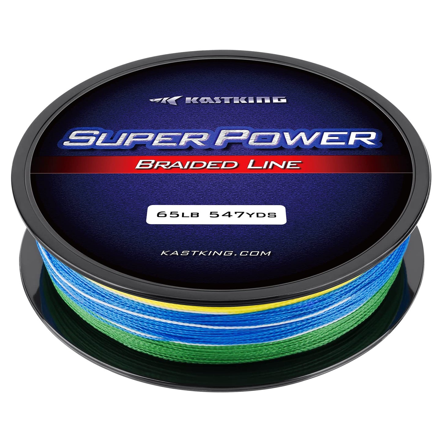 KastKing Superpower Braided Fishing Line,Multi-Color,80 LB,(8 Strands),547 Yds