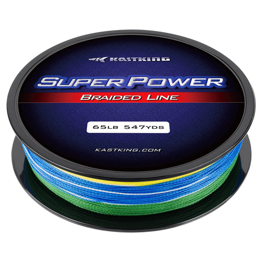 KastKing Superpower Braided Fishing Line,Multi-Color,10 LB,547 Yds