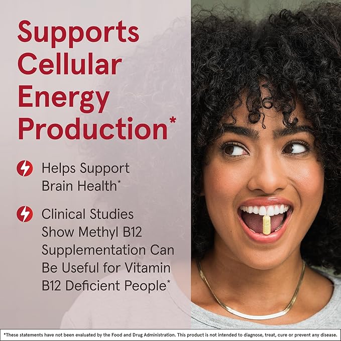 Jarrow Formulas Ultra Strength Methyl B-12, Dietary Supplement for Cellular Energy Production, 100 Tropical-Flavored Chewable Tablets, Up to a 100 Day Supply