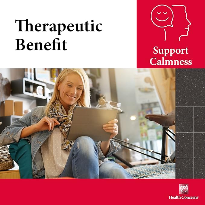 Health Concerns Calm Spirit - Stress Relief Supplement for Men & Women - Herbal Calming Support - Eases Tension & Nervousness - Magnesium, Hawthorn, Chinese Peony & More - 90 Capsules