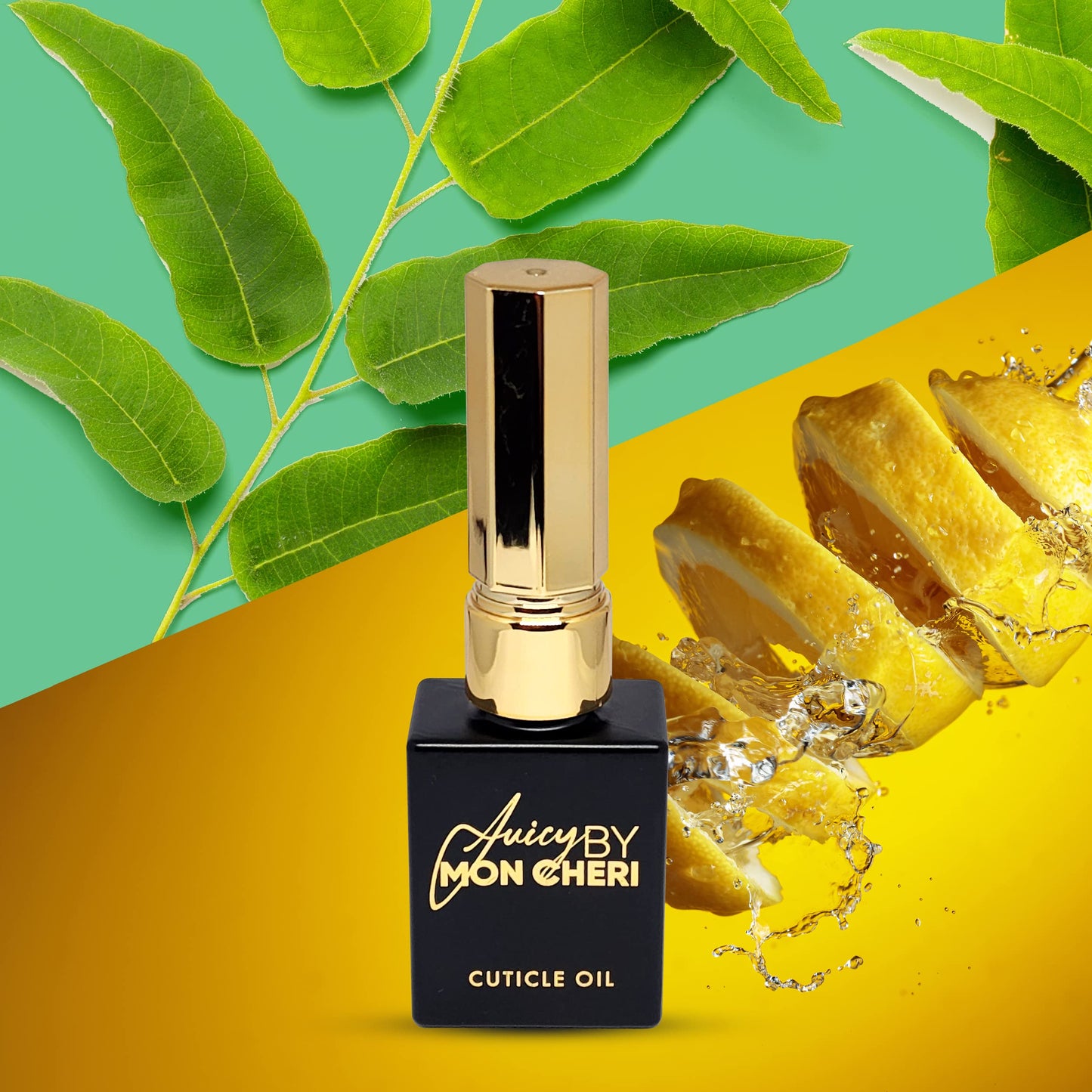 Juicy By Mon Cheri Nail Perfection Cuticle Oil: Moisturizes, Repairs, and Promotes Strong, Healthy Nails. Ideal for Natural Nails. 10ml Refresh (Lemon Eucalyptus) Golden Touch Treatment.