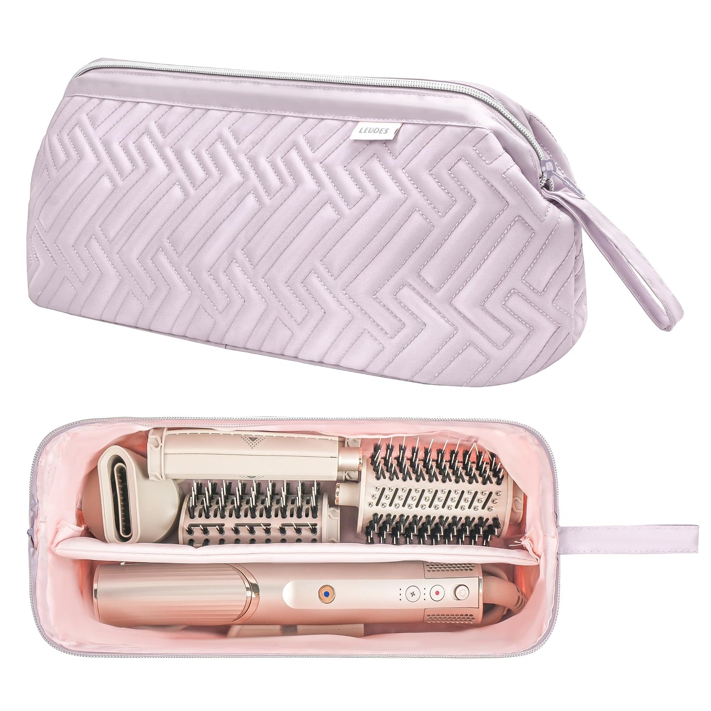 Leudes Hair Tools Travel Bag for Shark Flexstyle Carrying Case Portable Shark Hair Air Wrap Dryer Case Waterproof Dustproof Flat Curling Iron Travel Organizer (Lavender Violet)