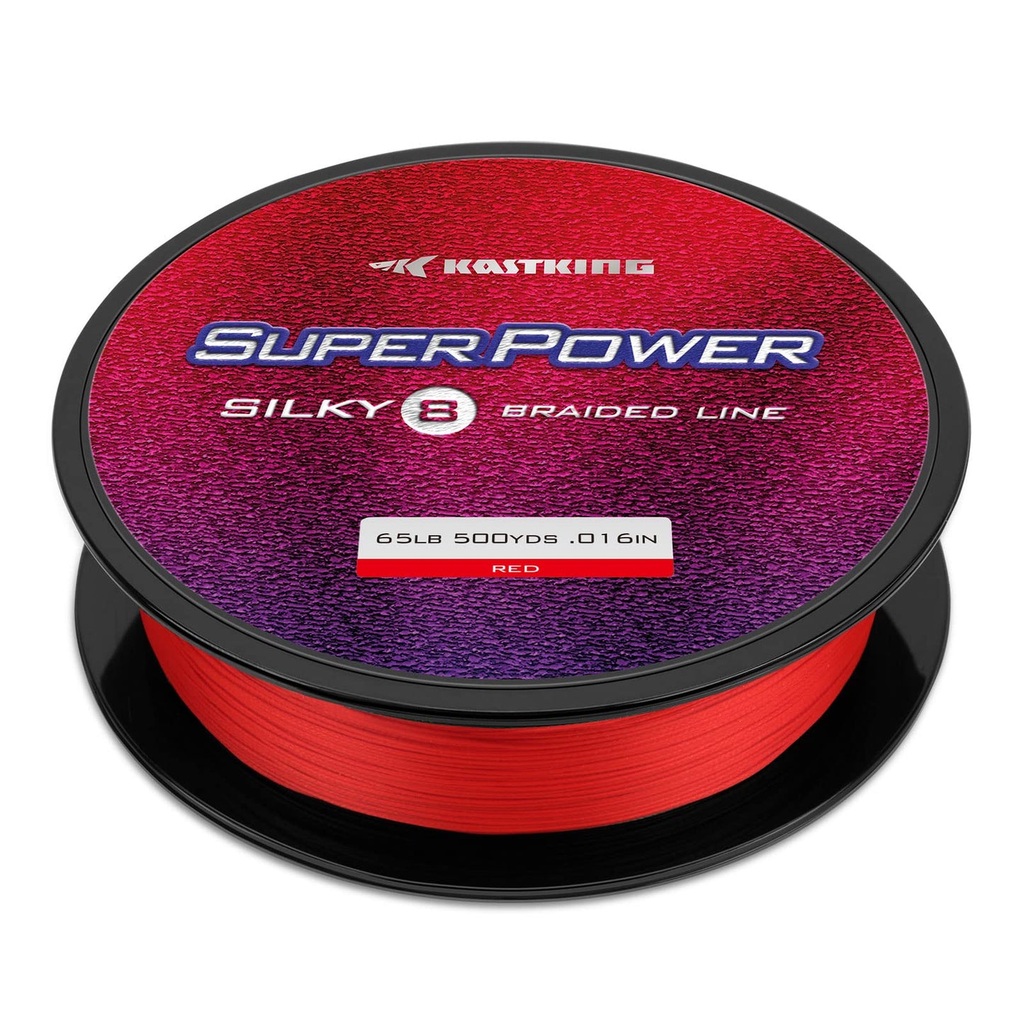 KastKing Superpower Silky8 Braided Fishing Line, Red, 8 Strand, 80LB, 150Yds