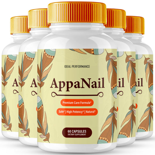 AppaNail Capsules, AppaNail Supplement Pills for Healthy Nail Support - Maximum Strength, All Natural Formula for Nail Growth and Resilience - Daily Nail Care Supplement Reviews (5 Pack)