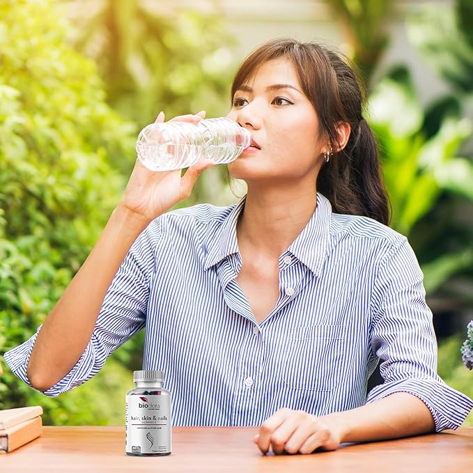 Hair Skin and Nails Gummies, Extra Strength Biotin Gummies with Folic Acid, Inositol and Vitamins, PCOS Symptom Relief & Hormone Balance, Sugar-Free Strawberry & Coconut Flavor, 60 Gummies