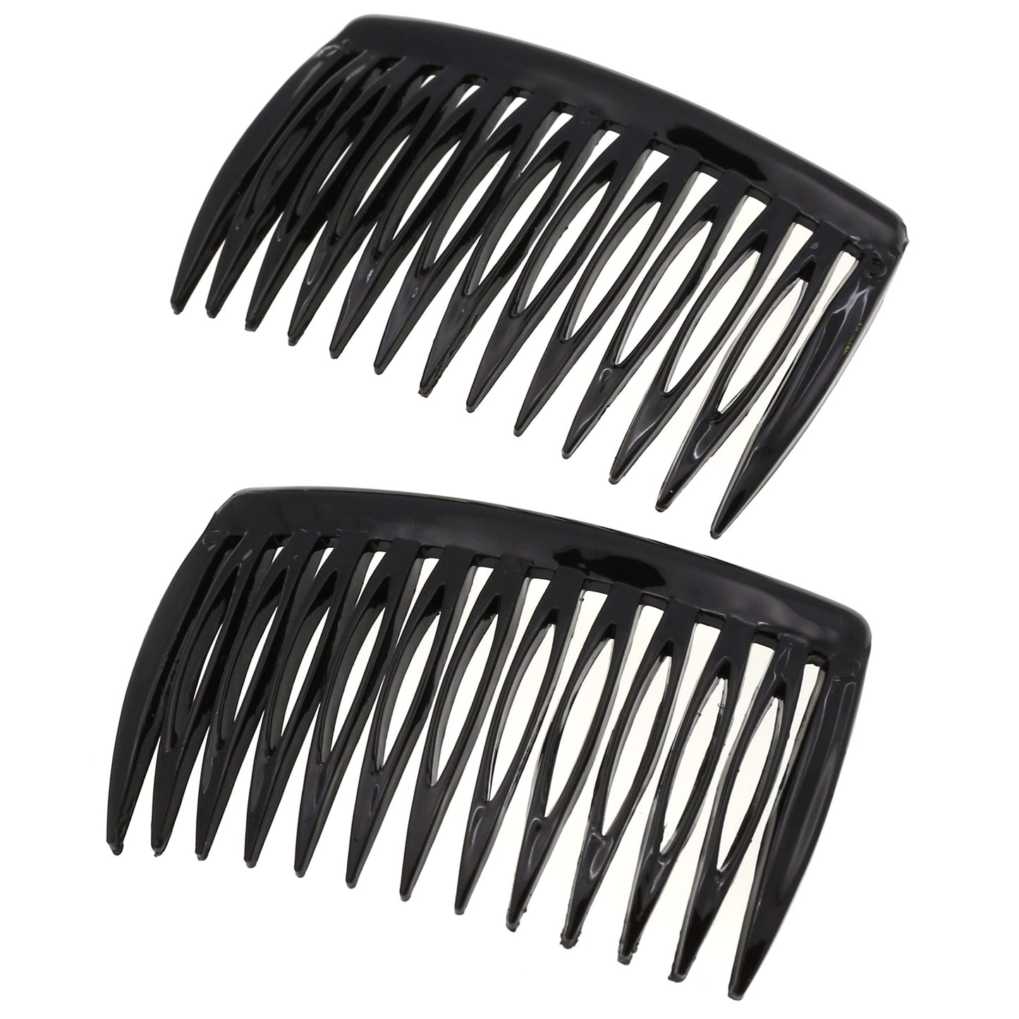 Camila Paris CP2953 French Hair Side Comb, Small, Black, French Twist Hair Combs Decorative, Strong Hold Hair Clips for Women Bun Chignon Up-Do Styling Girls Hair Accessories, Made in France
