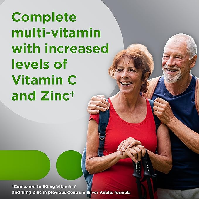 Centrum Silver Adult (80 Count) Multivitamin/Multimineral Supplement Tablet, Vitamin D3, Age 50+