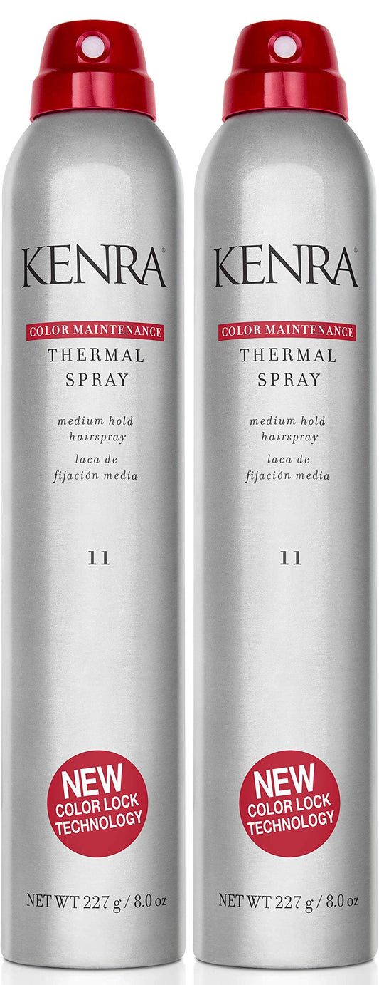 Kenra Color Maintenance Thermal Spray 11 | Color Protection Hairspray | All Hair Types | 8 oz (2-Pack)