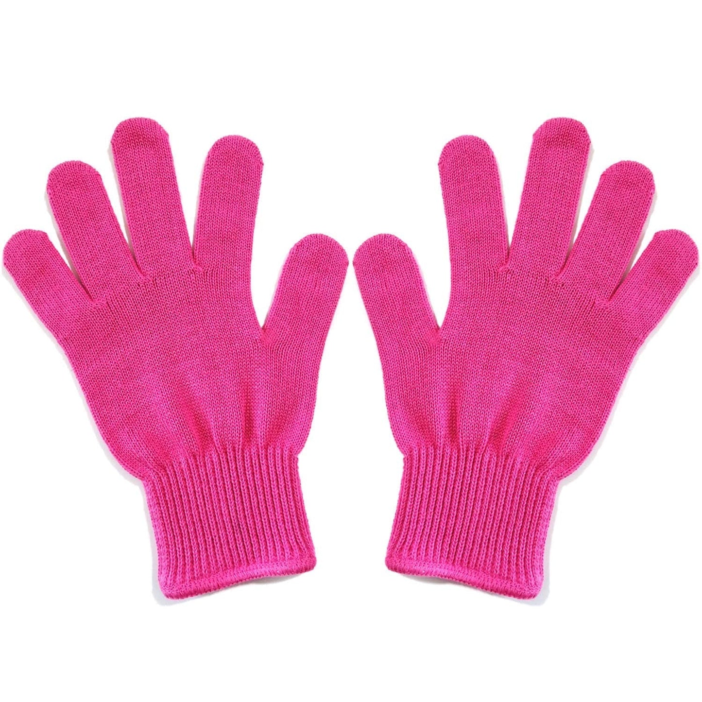 Lessmon 2 Professional Heat Resistant Gloves for Hair Styling Heat Blocking for Curling, Flat Iron and Curling Wand Suitable for Left and Right Hands, Pink