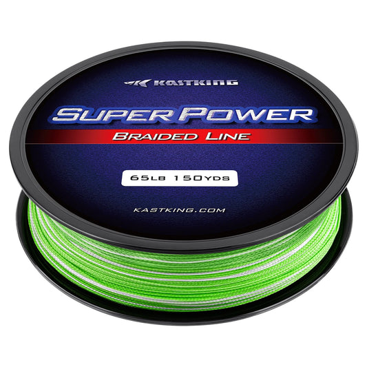 KastKing Superpower Braided Fishing Line, Grass Camo, 8LB, 150 Yds