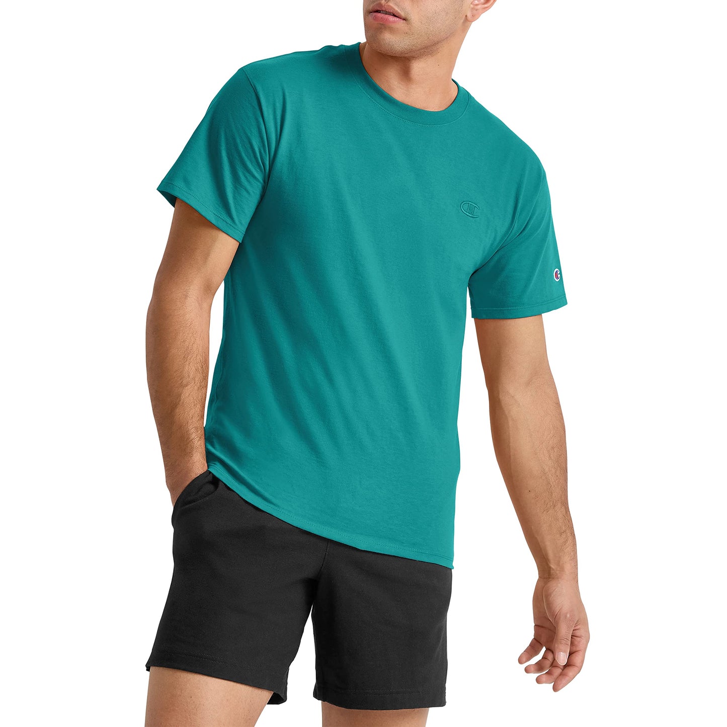 Champion Classic, Everyday Tee, Comfortable Soft Men's T-Shirt (Reg. or Big & Tall), Jungle Mint, Small