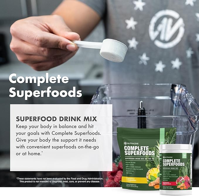 Complete Superfoods, Greens & Reds Blend*, Apple Cider Vinegar, Digestive Enzyme Blend*, Probiotic Blend*, Multivitamin* (Chocolate - 30 Servings)