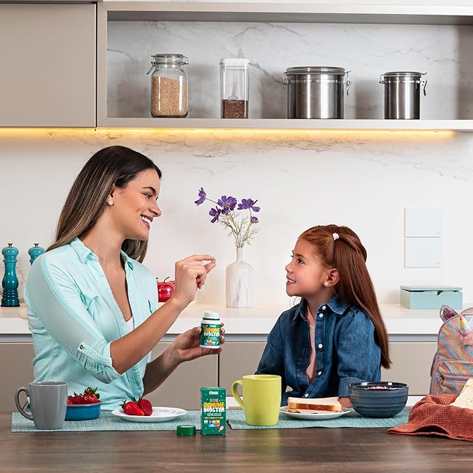 Immune Support Supplement for Kids –Vitamin D, Tiger Milk Mushroom, Colostrum, Prebiotic -Complete Gut & Immune Boost, Natural Respiratory Immune Support for Kids & Toddler–60 Tasty Chocolate Chewable