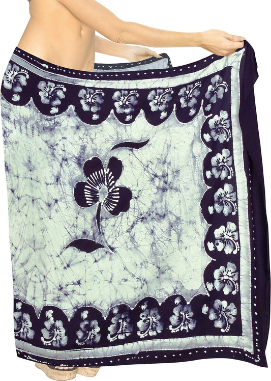 LA LEELA Women's Wraps Swimwear Sarong Cover up Wrap One Size Midnight Floral