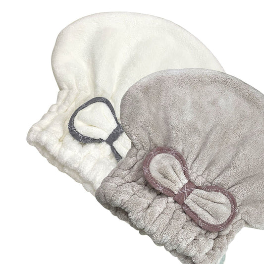 Jseng 2PC Microfiber Hair Drying Caps Large, Extrame Soft & Ultra Absorbent, Fast Drying Turban Hair Wrap Towels Thick Fluffy for Women