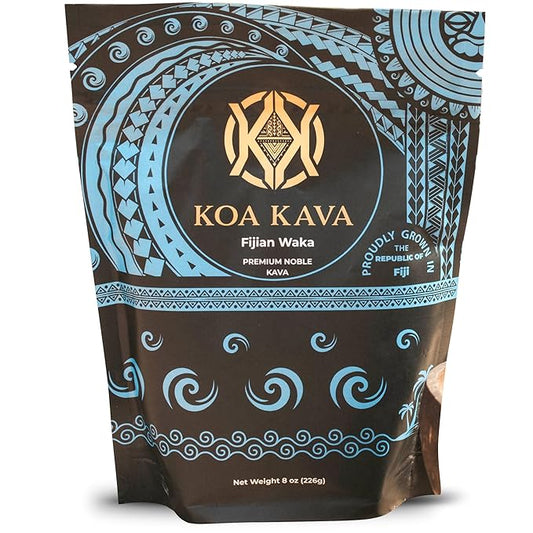 Koa Kava Fiji Premium Noble Waka Tea - Made From Lateral Root in Savusavu, Fiji. 8 oz Powder