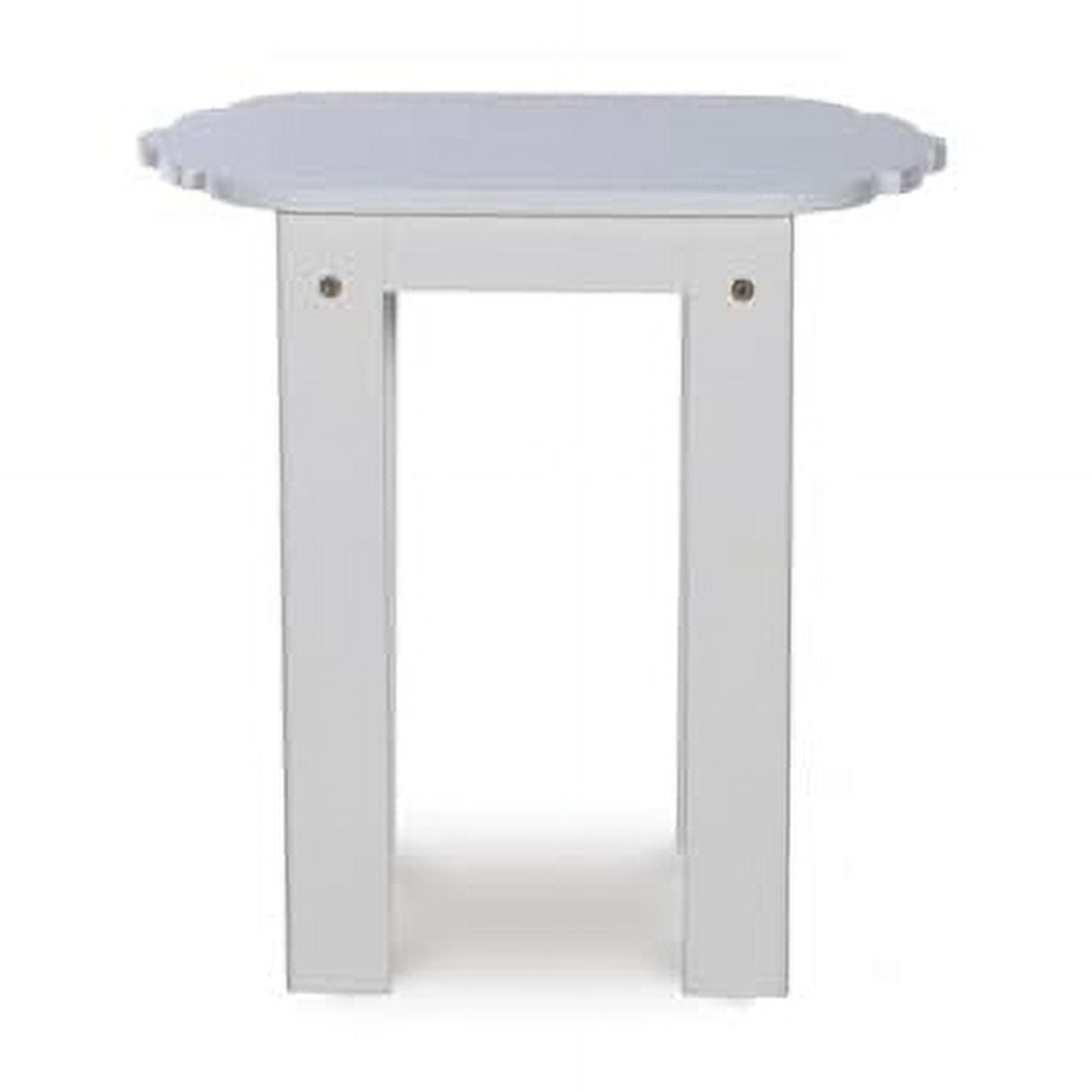 Hawthorne Collections Transitional Wood Outdoor Adirondack Side Table in White