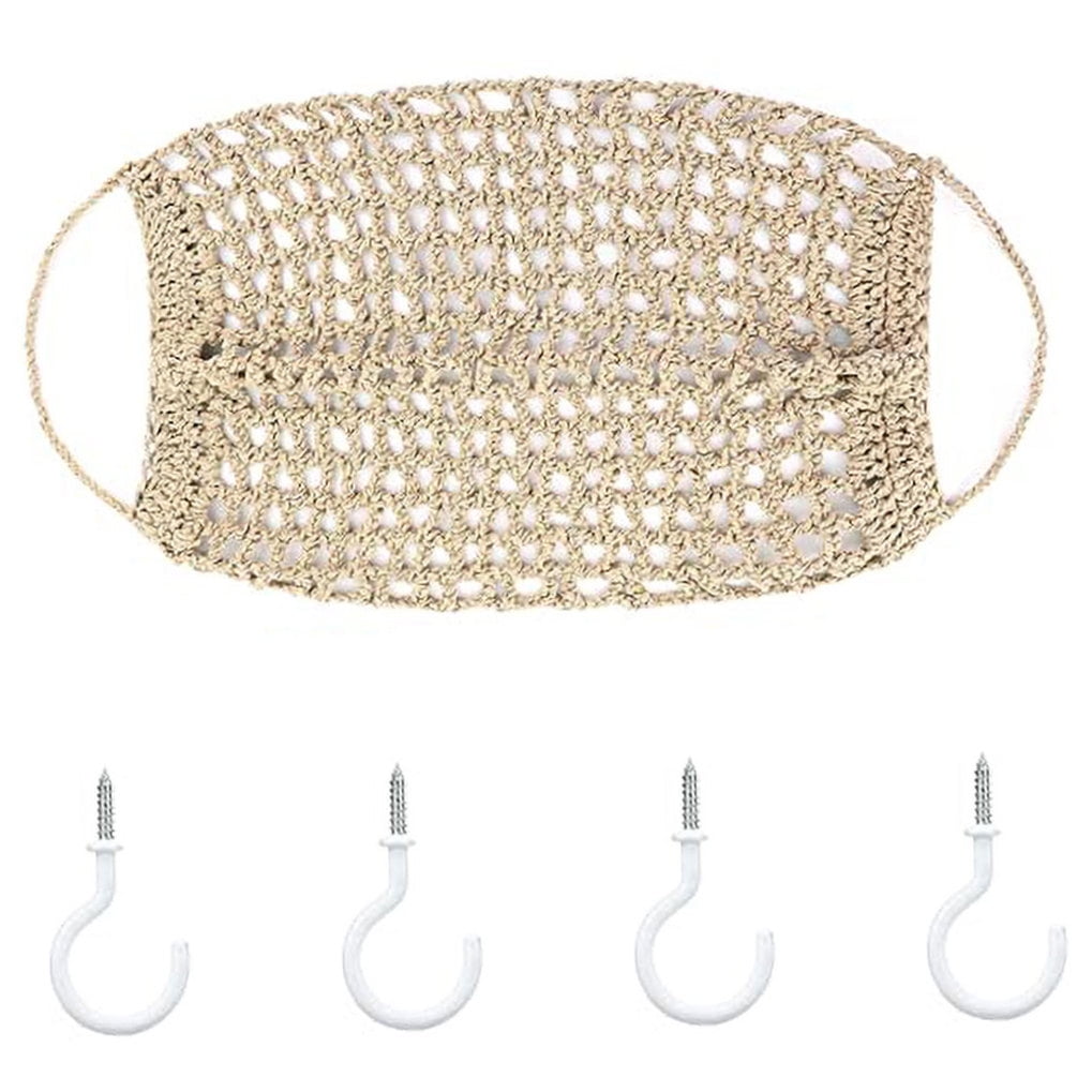 CATIEBYE Hanging Fruit Bag Cotton Khaki 1 Set