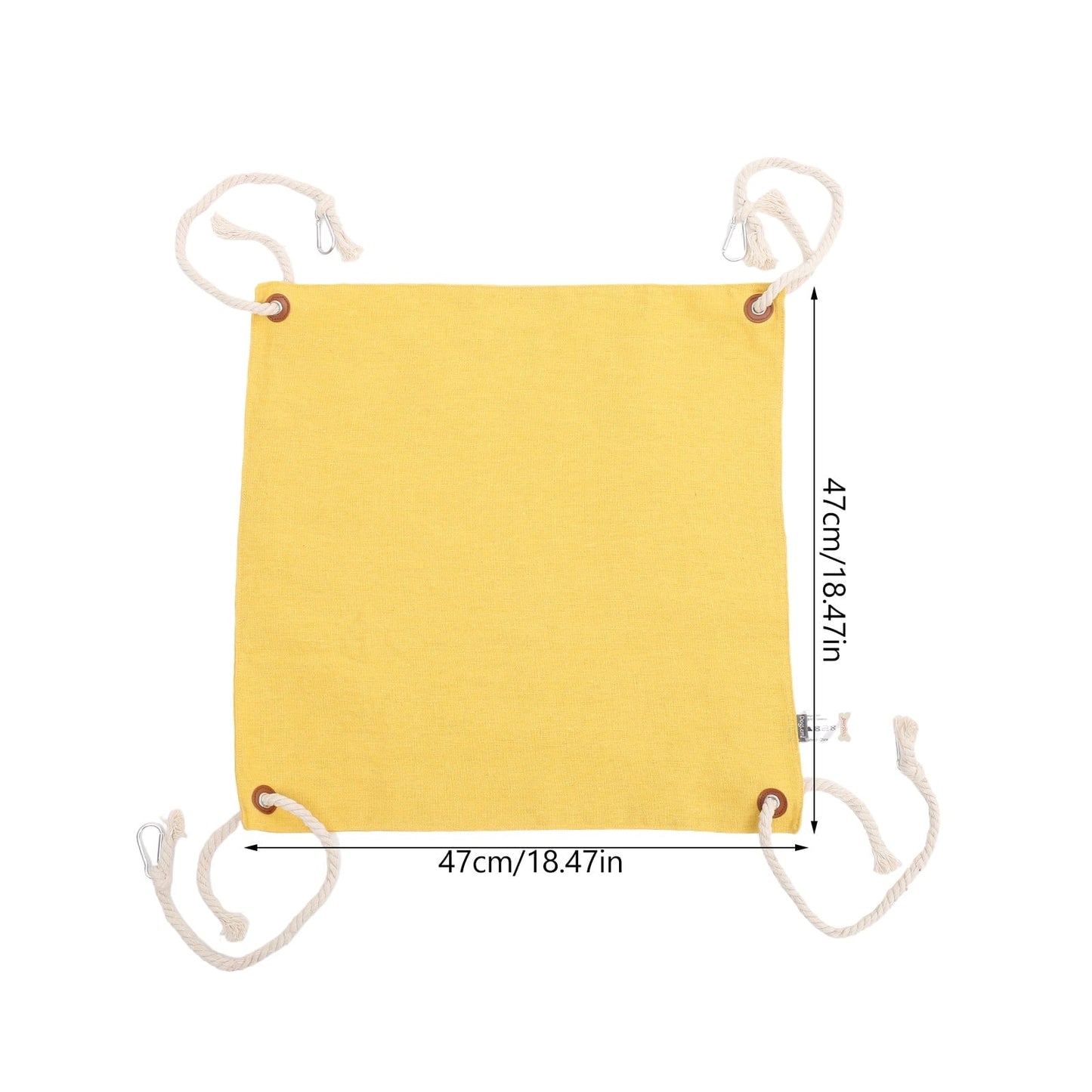 HONMEET 1 Set Swing Bed for Cats Yellow Cotton Linen for Indoor Use Comfortable Pet Resting